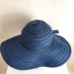 D&Y Blue Wide Brim Sun Hat